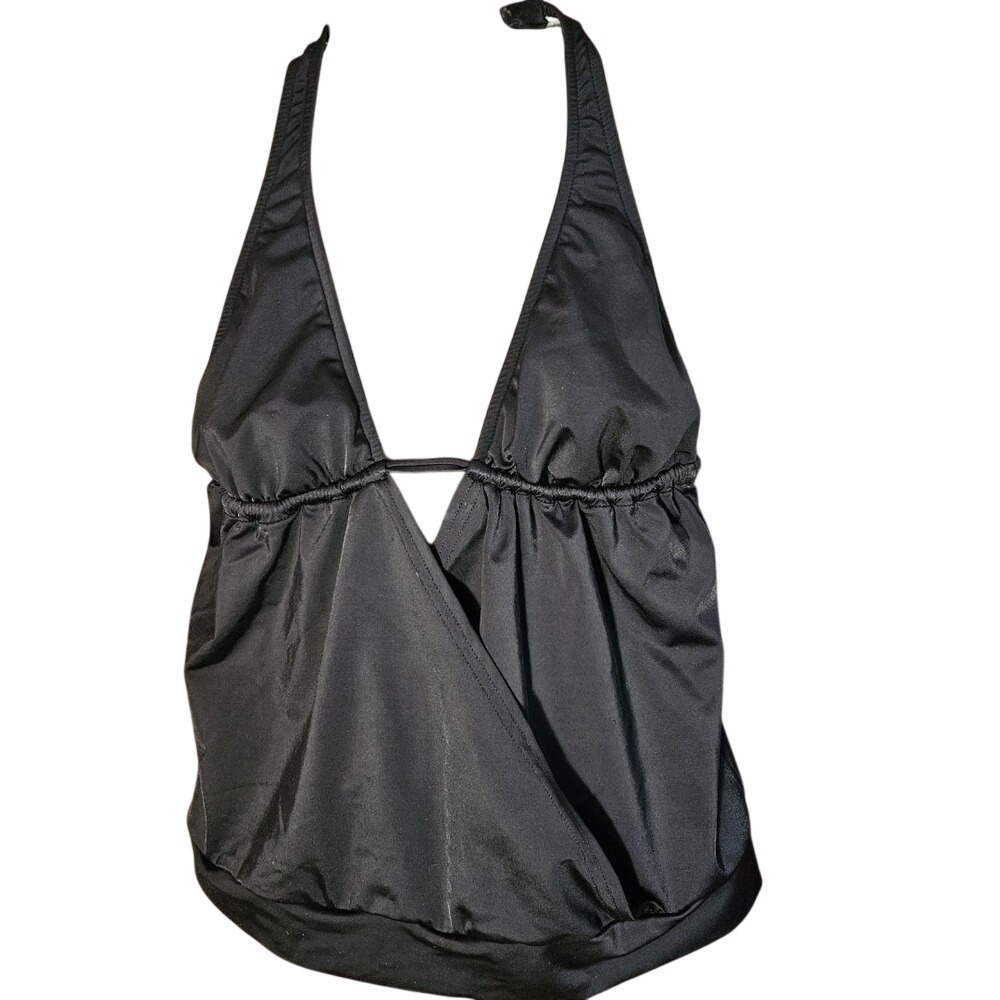 VENUS‎ Black V-Neck Wrap Tankini Top – Size 8, Sexy & Sophisticated Swimwear